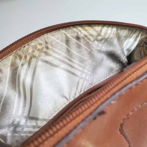 Vintage London Fog Tan Brown Vegan Faux Leather Hand Bag - Picture 11 of 13